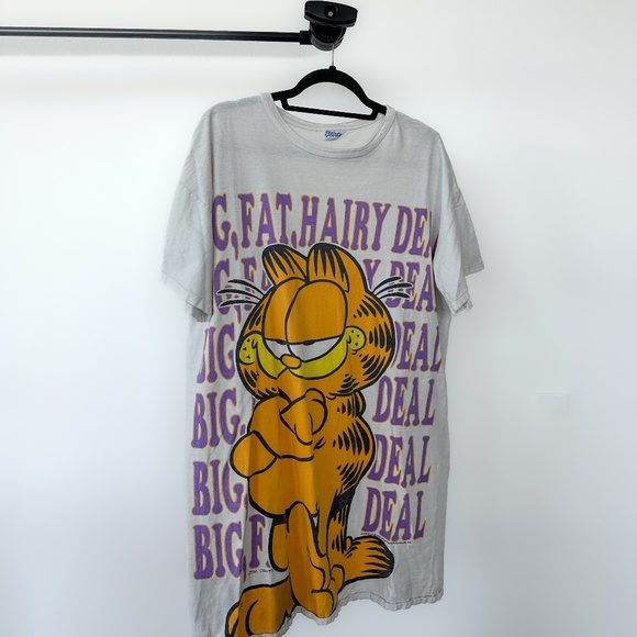T-shirt Vintage Garfield Deadstock - Occasion - Fabriqué Au Japon